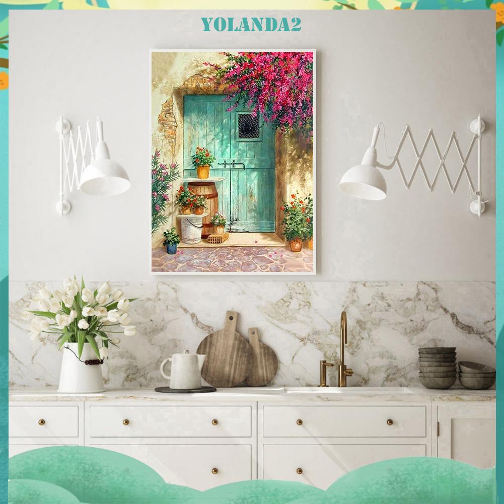 Tranh thêu đính đá trang trí nội thất hành lang hình Stitch mosaic 5D DIY