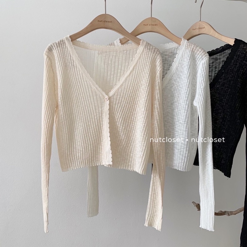Áo cardigan len 1 cúc - len mongtoghi mỏng | BigBuy360 - bigbuy360.vn