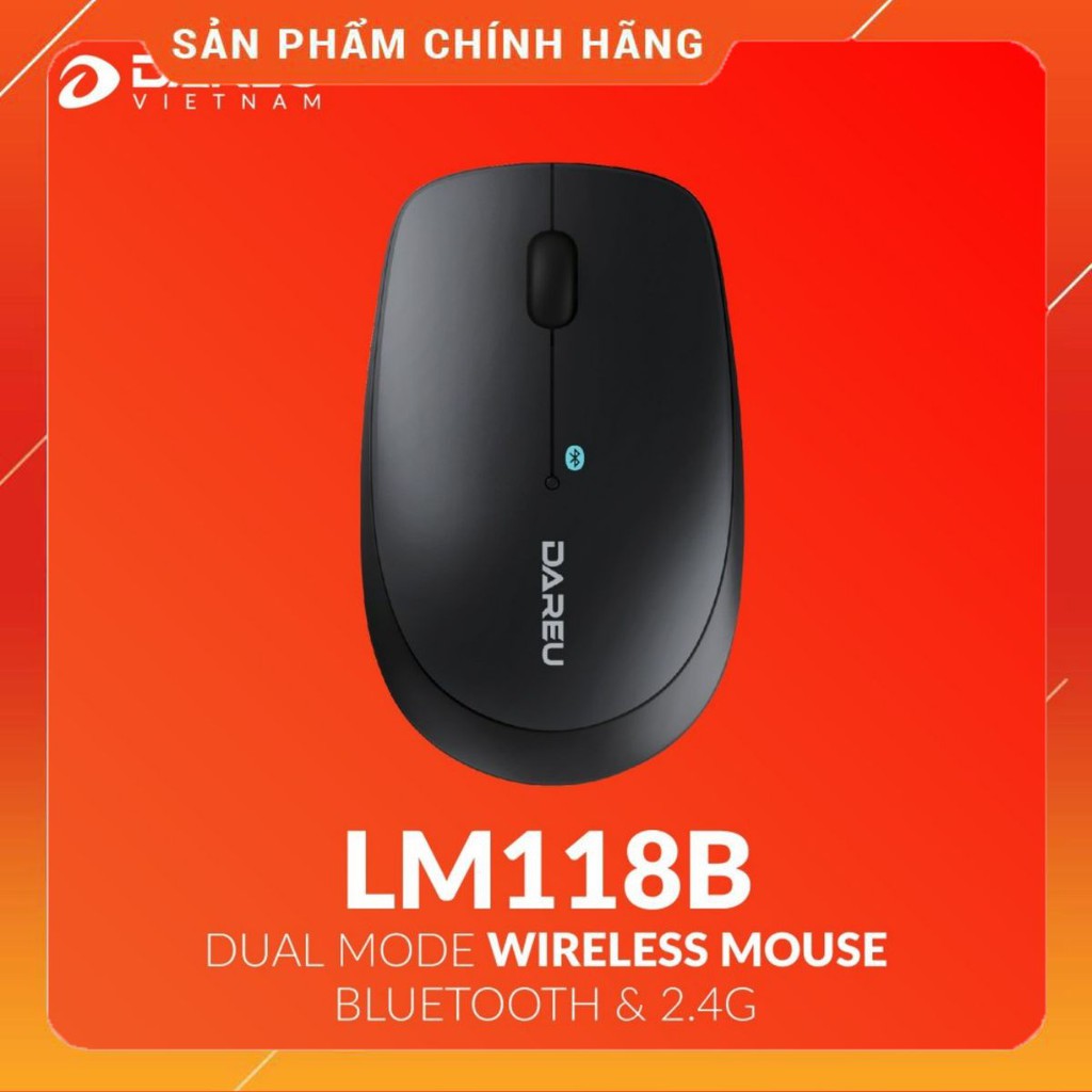 Chuột không dây DAREU LM118B wireless + bluetooth (Dual Mode: Bluetooth + 2.4G)