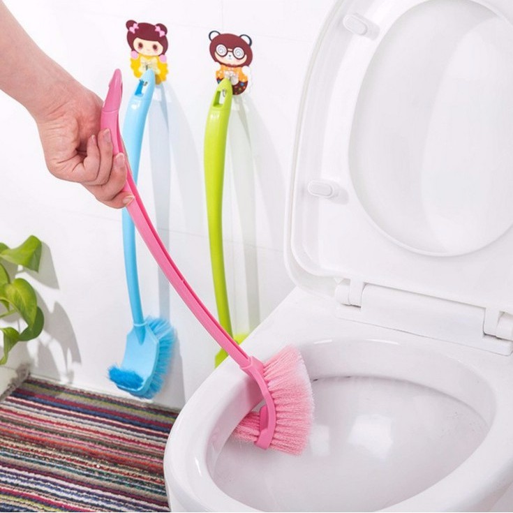 CHỔI CỌ RỬA TOILET 2 ĐẦU CÓ MÓC TREO TIỆN DỤNG 1455 DVG