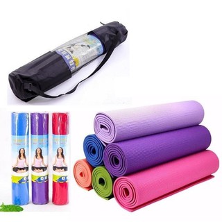 Thảm tập yoga tpe dày 6mm, siêu mịn, chống nước, chống trơn + tặng túi đựng