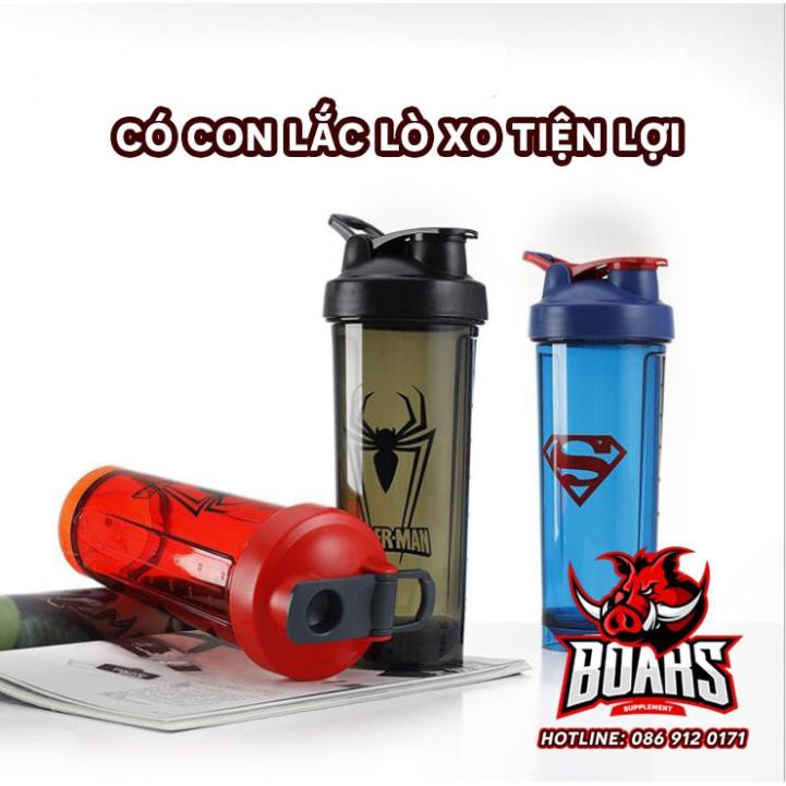 SHAKER BÌNH LẮC THỂ THAO SIÊU ANH HÙNG - DUNG TÍCH ĐẦY BÌNH (1000 ML)