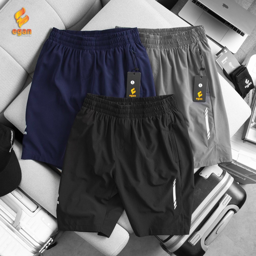 Quần Short Thể Thao Nam Tập Gym Chạy Bộ Chất Thun Poly 4 Chiều Co Gĩan Tốt
