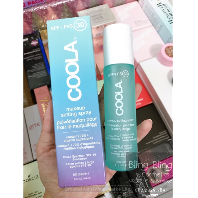 Xịt giữ lớp trang điểm Coola SPF30 fullsize 44ml