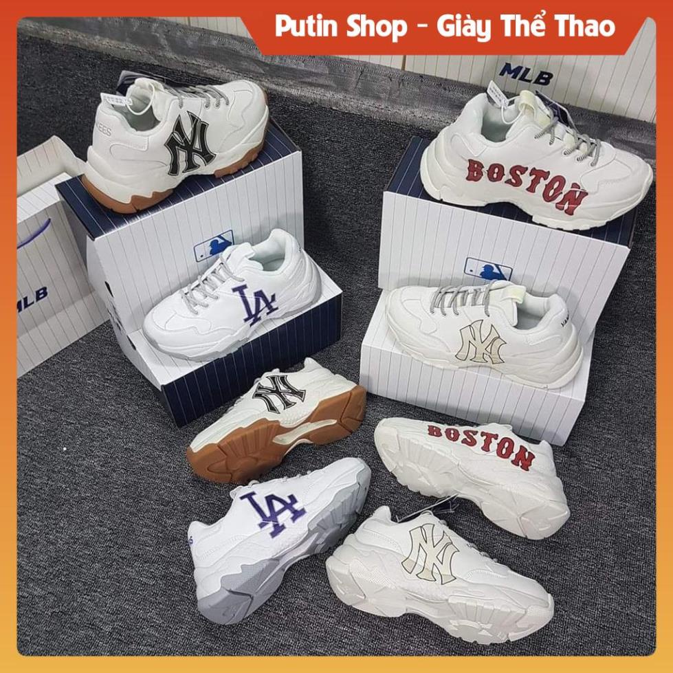 Giày Thể Thao Nam Nữ MIB boston Ny vàng, Giầy Mlb đế nâu, newyork LA, đen đế trăng full mầu full box bill