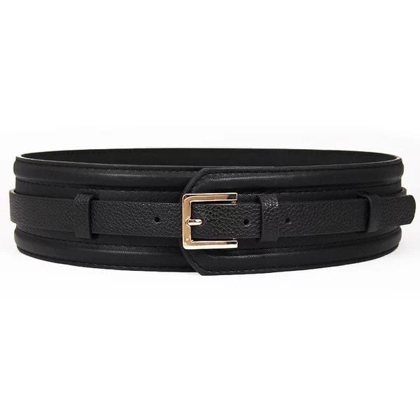 (Belt) Thắt lưng nữ bản to da PU bigsize (eo 75-85cm)