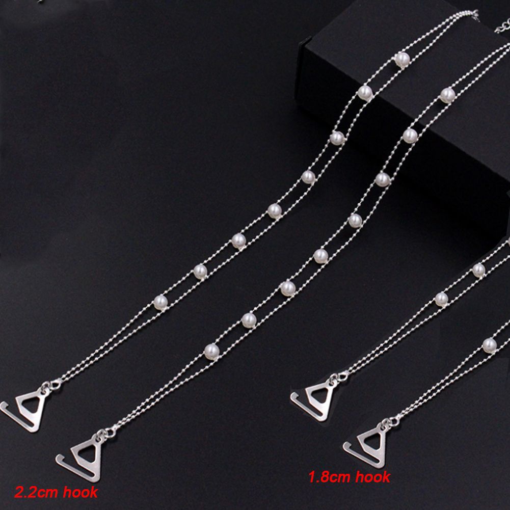 Dây áo ngực đính ngọc trai nhân tạo chống trượt điều chỉnh được thời trang cho nữ