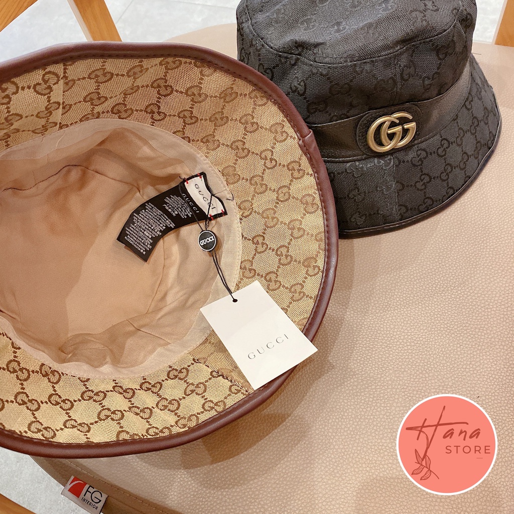 MŨ BUCKET GC RETRO, HÀNG QUẢNG CHÂU 2 LỚP, MŨ DÀY ĐẸP, FULL TAG, LOGO THỜI TRANG, MŨ PHÙ HỢP CẢ NAM VÀ NỮ