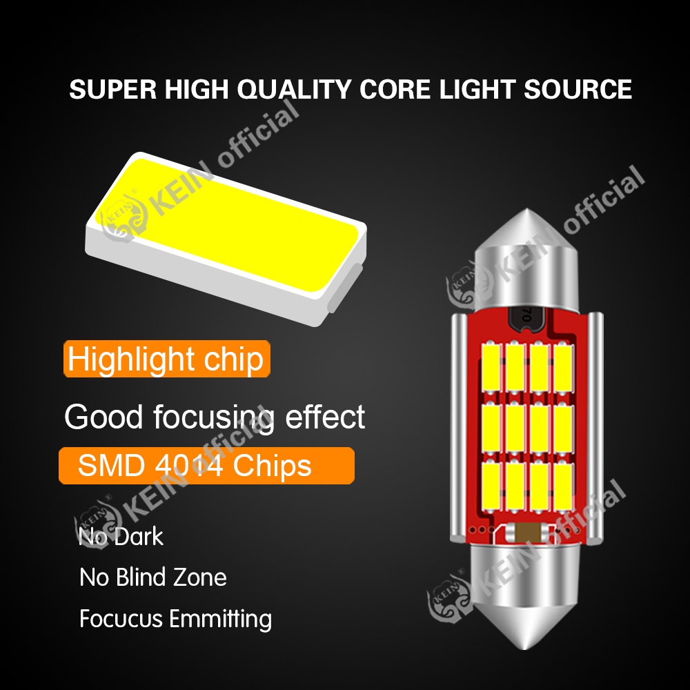 Đèn LED C10W C3W C5W 31mm 36mm 39mm 41mm 12V Gắn Trần Xe Hơi