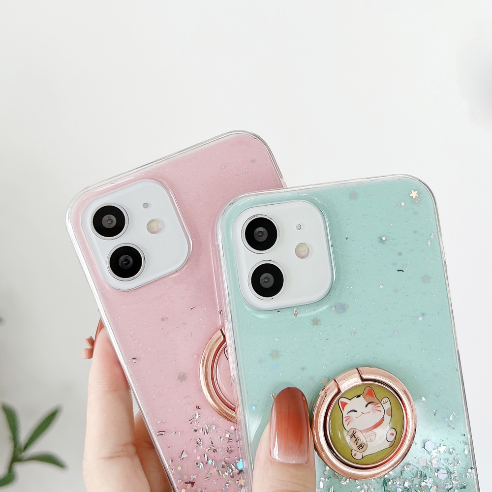 Ốp Điện Thoại Dẻo Họa Tiết Hoạt Hình Chú Mèo 3D Kèm Giá Đỡ Cho Xiaomi 13 12T 12 12s 11T Mi 10T 9T 8 Lite Poco X3 M3 Pro