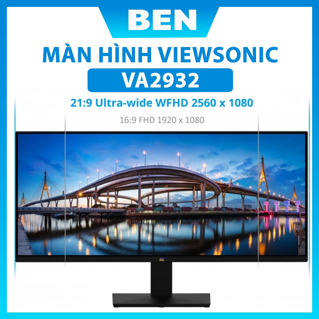 Màn hình ViewSonic VA2932-MHD 29&quot; IPS 75Hz HDR10 UWFHD BH 36 Tháng chính hãng