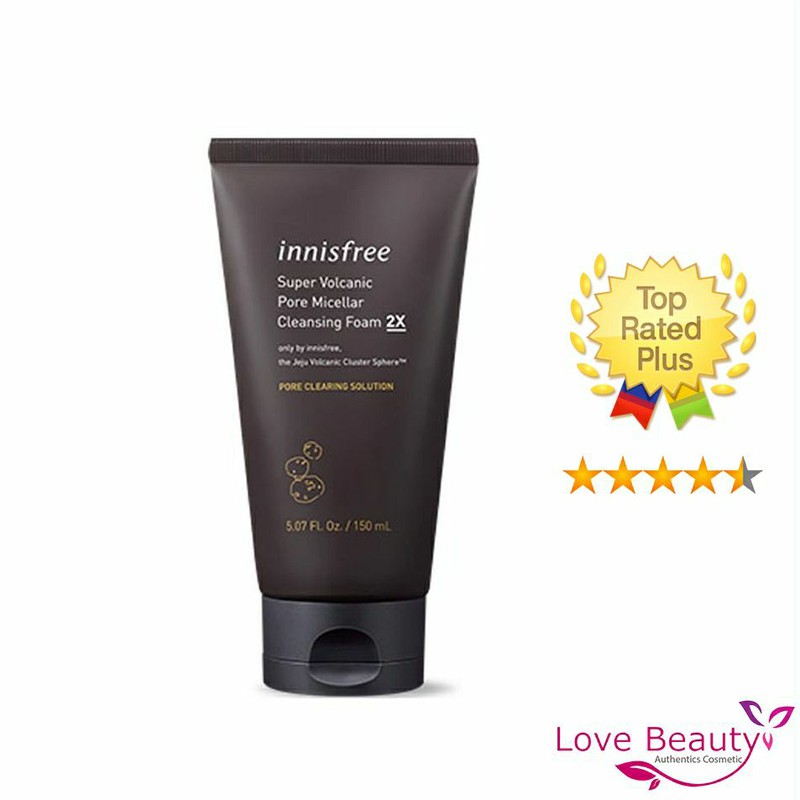 [MẪU MỚI] Sữa Rửa Mặt Tro Núi Lửa Giảm Mụn Đầu Đen, Bã Nhờn Innisfree Volcanic Pore Cleansing Foam