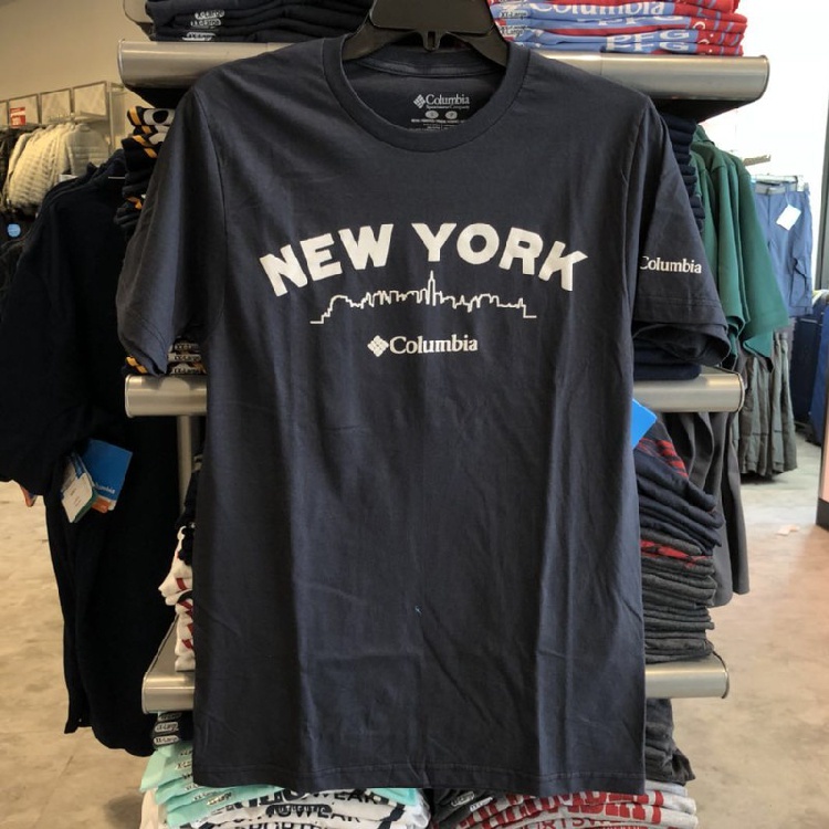 Áo Thun Nam Tay Ngắn Cổ Tròn In Chữ Columbia / Columbia Mới