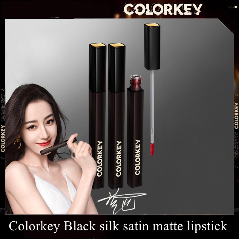 Son kem màu lỳ mịn như nhung colorkey black tube