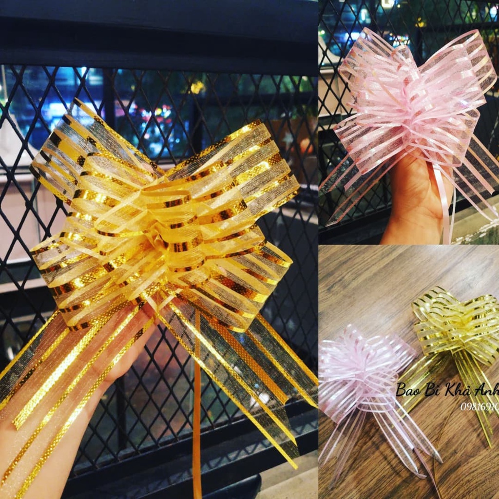Nơ Gói Quà 🎀 NƠ Rút Gói Giỏ Quà Tết Mẫu Mới Nhất  2024 , Hàng Cao Cấp 🎋 Siêu Đẹp  🛑 Bao Bì Khả Anh🛑