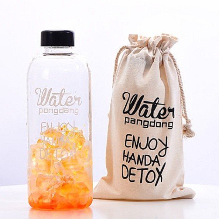Bình nước PongDang nhựa cao cấp 650ml -1000ml ( kèm túi )