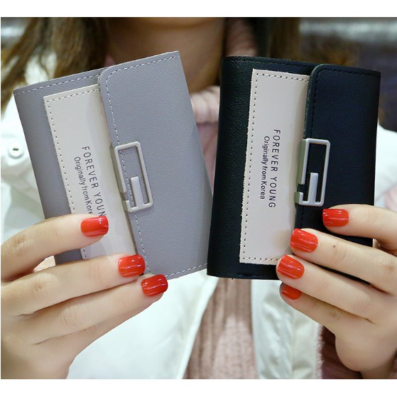 Ví nữ Hagu cầm tay 198 chất da cao cấp phong cách Ulzzang