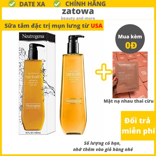 Sữa Tắm Sạch Mụn Lưng Neutrogena Rainbath Refreshing Shower & Bath Gel Chính Hãng của Mỹ Tươi Mát Và Mịn Màng 1182ml