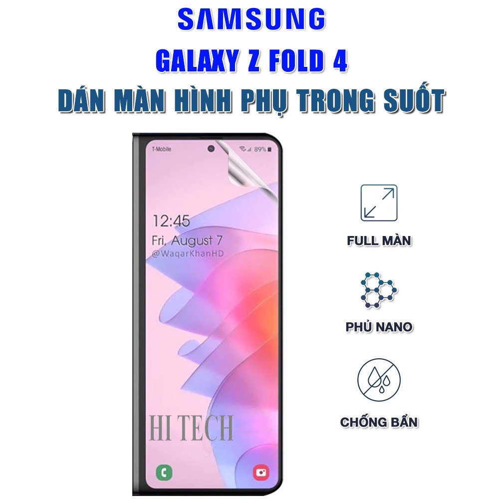 Dán màn hình Samsung Galaxy Z Fold 4 full màn dẻo trong suốt PPF tự phục hồi vết xước - Dán dẻo Samsung Galaxy Z Fold 4