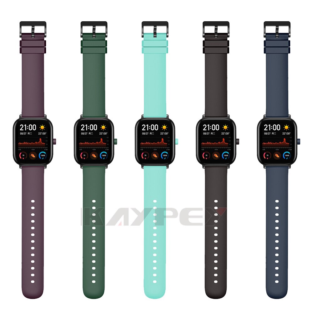 Dây Đeo Silicon 20mm Cho Đồng Hồ Thông Minh Amazfit gts 4 3 2 2e gts 4mini 2mini