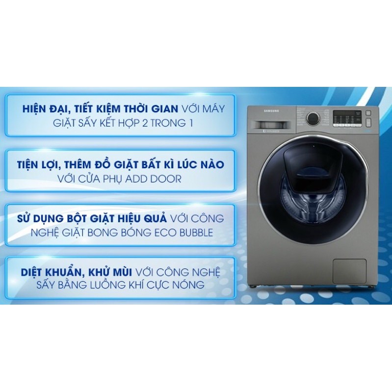 Máy giặt Sấy Samsung AddWash inverter 9.5 kg WD95K5410OX/SV