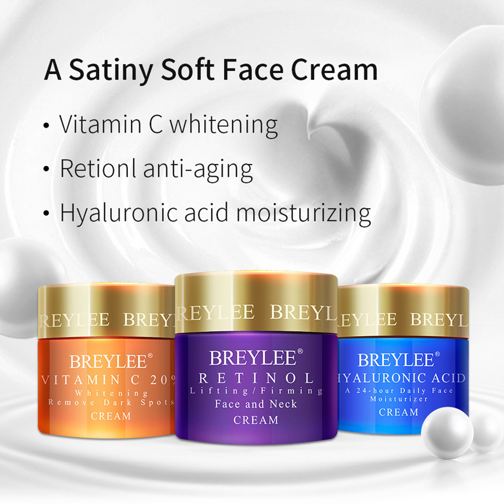 VN Breylee Retionol Hyaluronic Acid Eye Cream Vitamin C Whitening Facial Cream Repair Anti Wrinkle Moisturizing