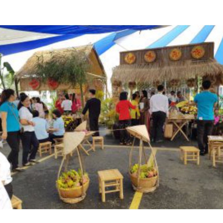 Quang gánh trang trí quang lớn gióng 90 thúng 40cm