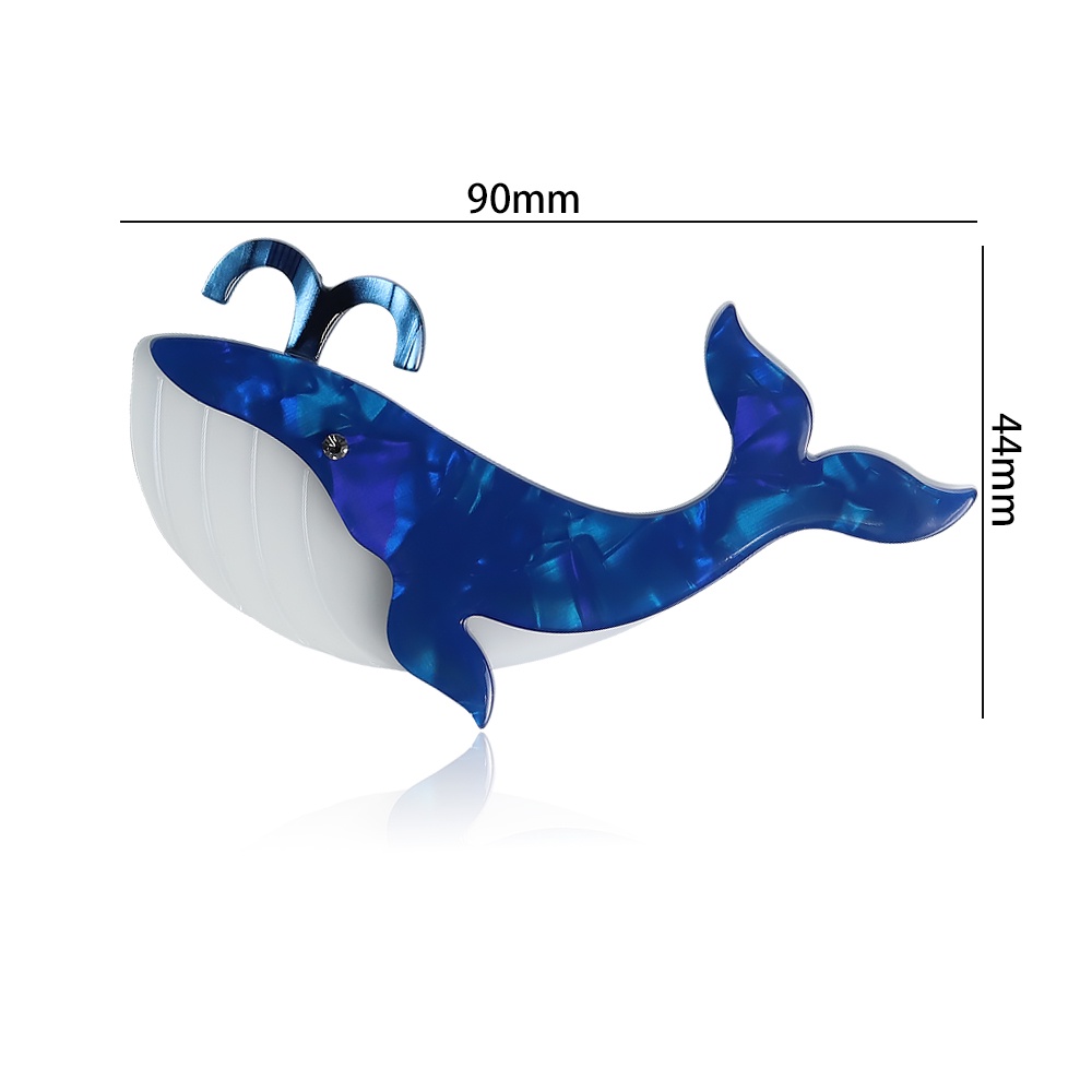 Ghim cài áo KIDSBOWS acrylic thiết kế cá voi xanh dương xinh xắn thời trang