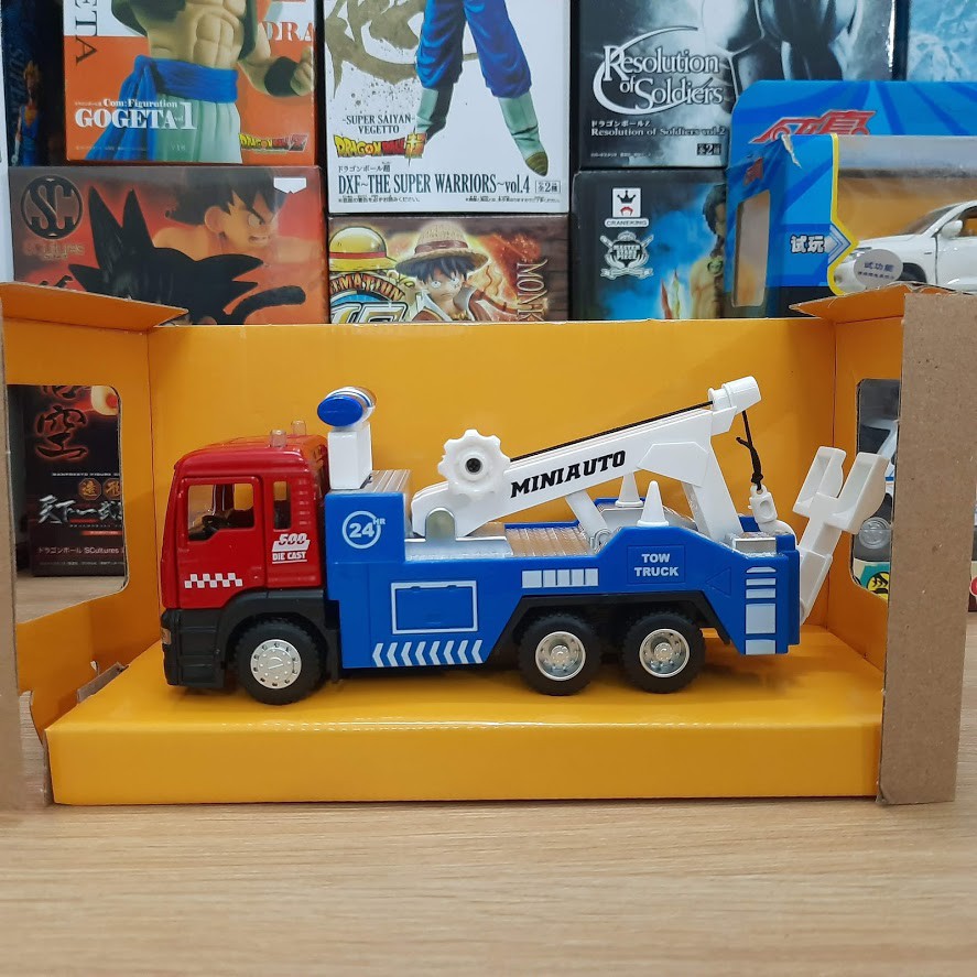 Xe ô tô cứu hộ đồ chơi trẻ em mô hình tỉ lệ 1:50 có đèn âm thanh
