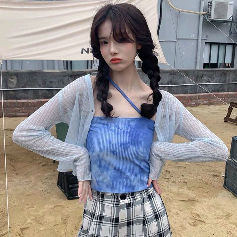 Áo 2 dây loang dây chéo cổ hàng QC