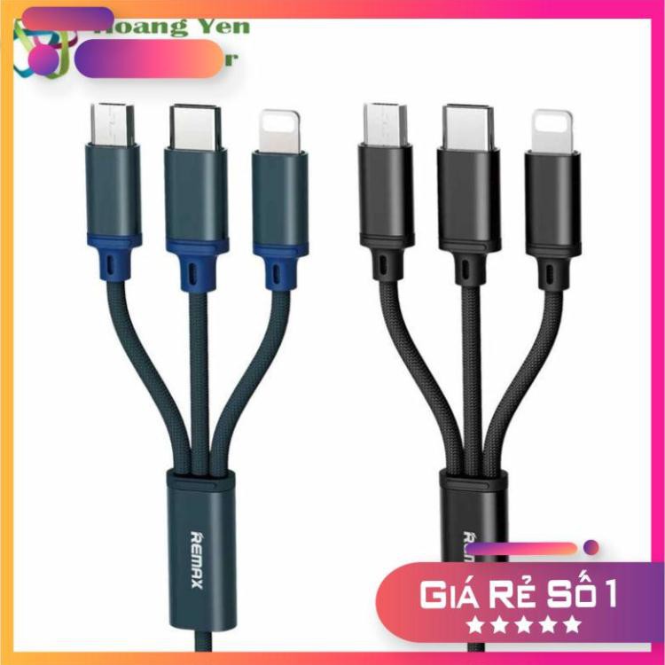 Cáp Sạc Remax 3 Đầu RC-131TH Iphone - Micro usb - Type C | BH 1 Năm