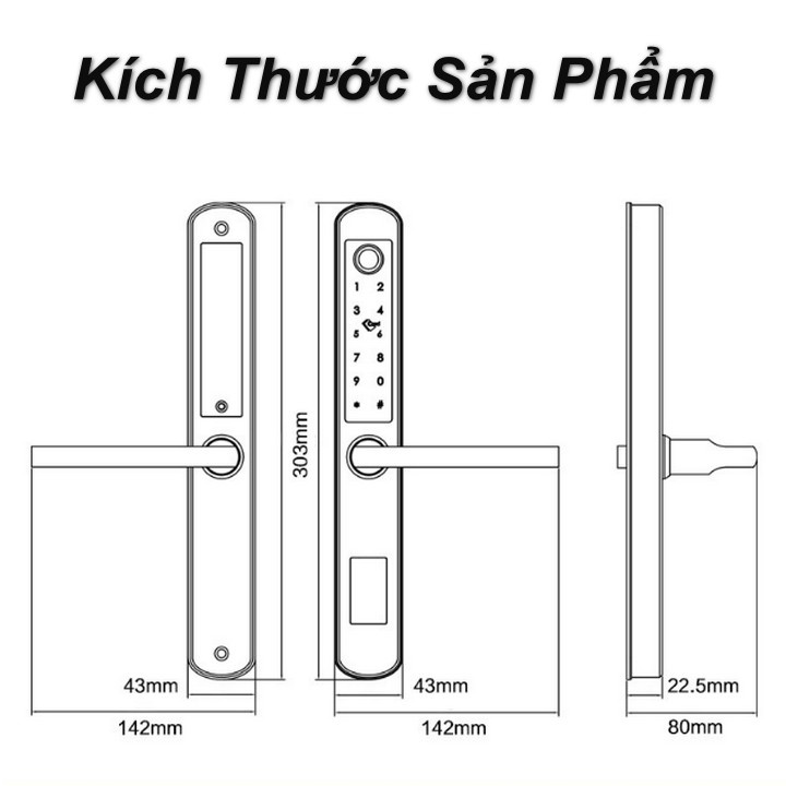 Khóa Cửa Vân Tay Thông Minh Đa Chức Năng Cao Cấp - Home and Garden