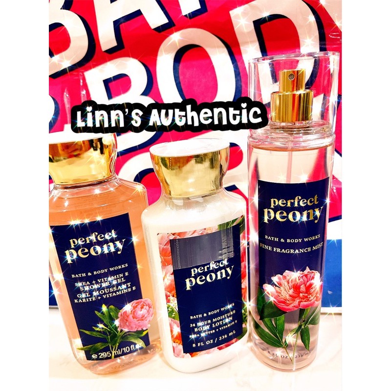 BILL BBW USA PERFECT PEONY BODY MIST XỊT THƠM BODY LOTION DƯỠNG THỂ