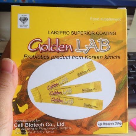 {Nhập Hàn} Men vi sinh GOLDEN LAB – Hỗ trợ cân bằng tiêu hóa, ngăn ngừa táo bón, đầy hơi, tiêu chảy (hộp 60 gói)