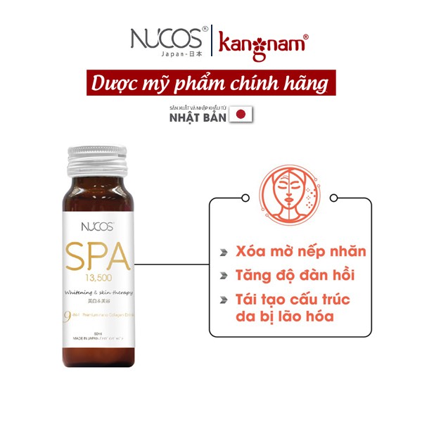 Nước Uống Collgen Nhật Bản 13500mg Nucos Spa 50ml/ chai [1 hộp 10 chai]