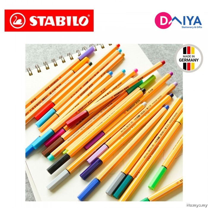 Bộ bút Fineliner Stabilo Point 88 0.4mm, bộ 8 màu Pastel &amp; bộ 6 màu Neon (Made in Germany)