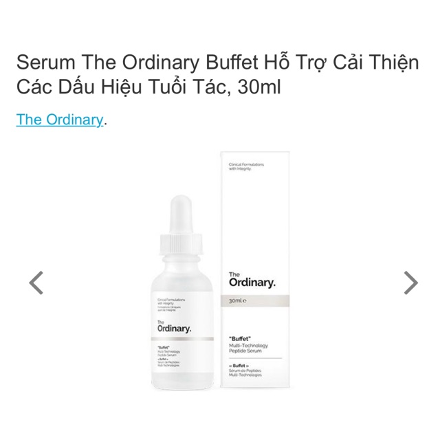 Dưỡng da serum buffet The Ordinary