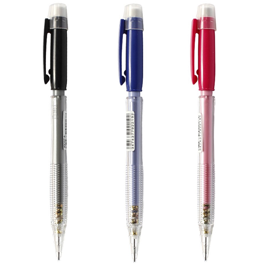 Bút Chì Kim Pentel Fiesta AX107 Ngòi 0.7mm | Thiết Kế Thân Trong Đẹp Mắt | Trang Bị Đầu tẩy | 3 Màu Vỏ