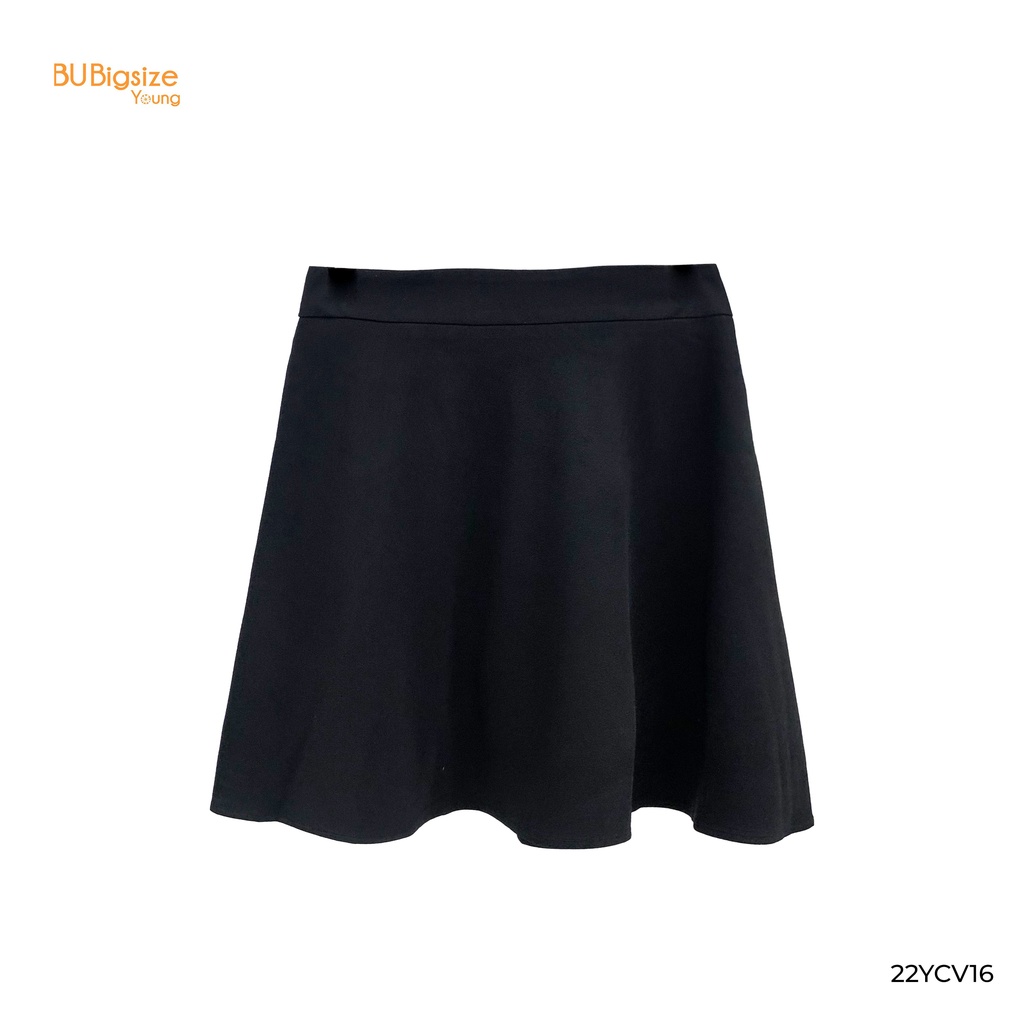 Chân váy ngắn xòe 135 có bản cạp BIGSIZE (55kg đến 95kg) - 22YCV16 - [BU Bigsize Young]
