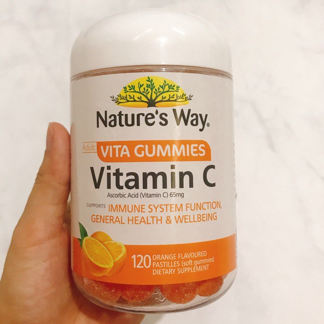 KẸO DẺO BỔ SUNG VITAMIN C CHO NGƯỜI LỚN NATURE'S WAY VITA GUMMIES 120V