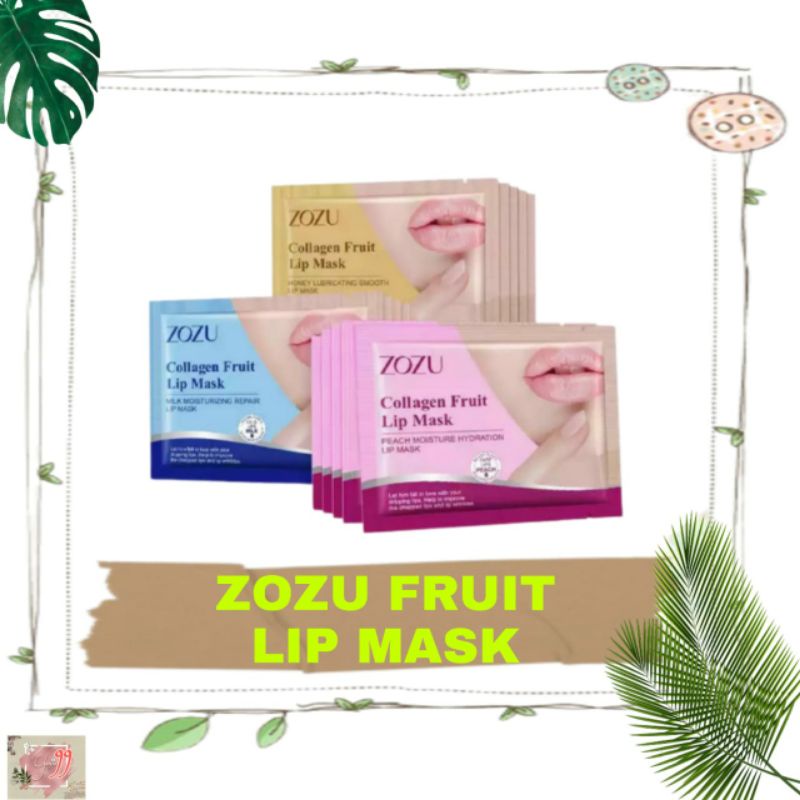 (Hàng Mới Về) Mặt Nạ Môi Zozu Tinh Chất COLLAGEN Trái Cây 15 Miếng