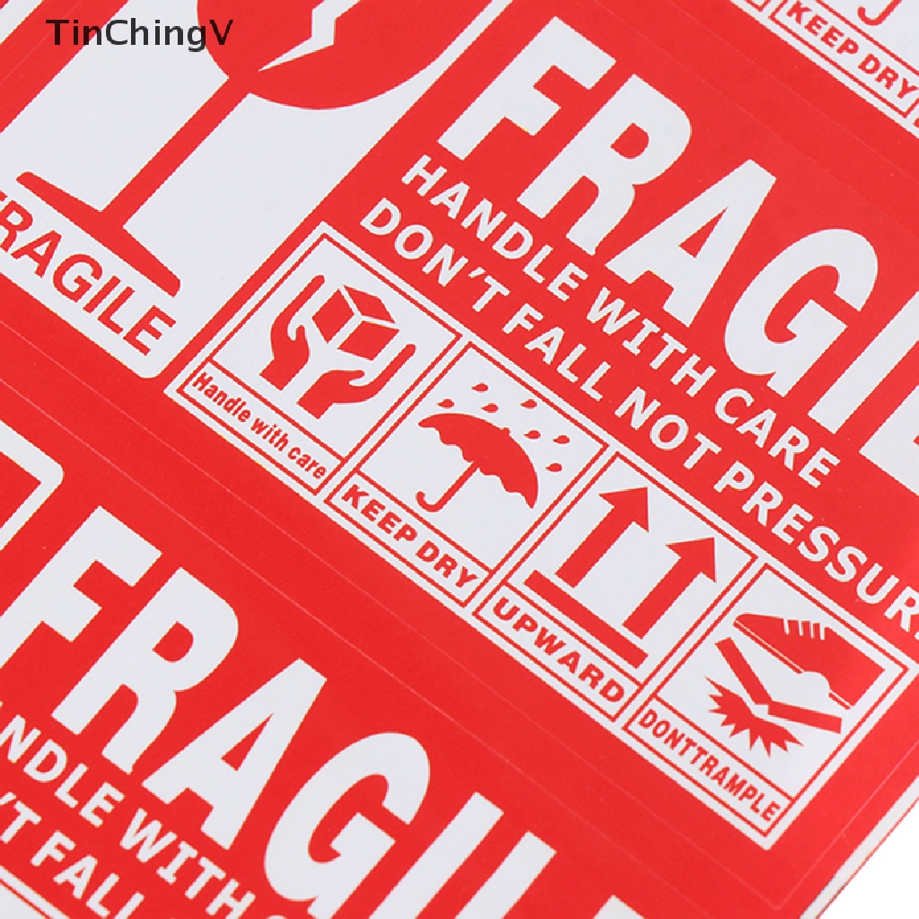 Set 100 Nhãn Dán Cảnh Báo Kích Thước 9cm * 5cm Tiện Dụng