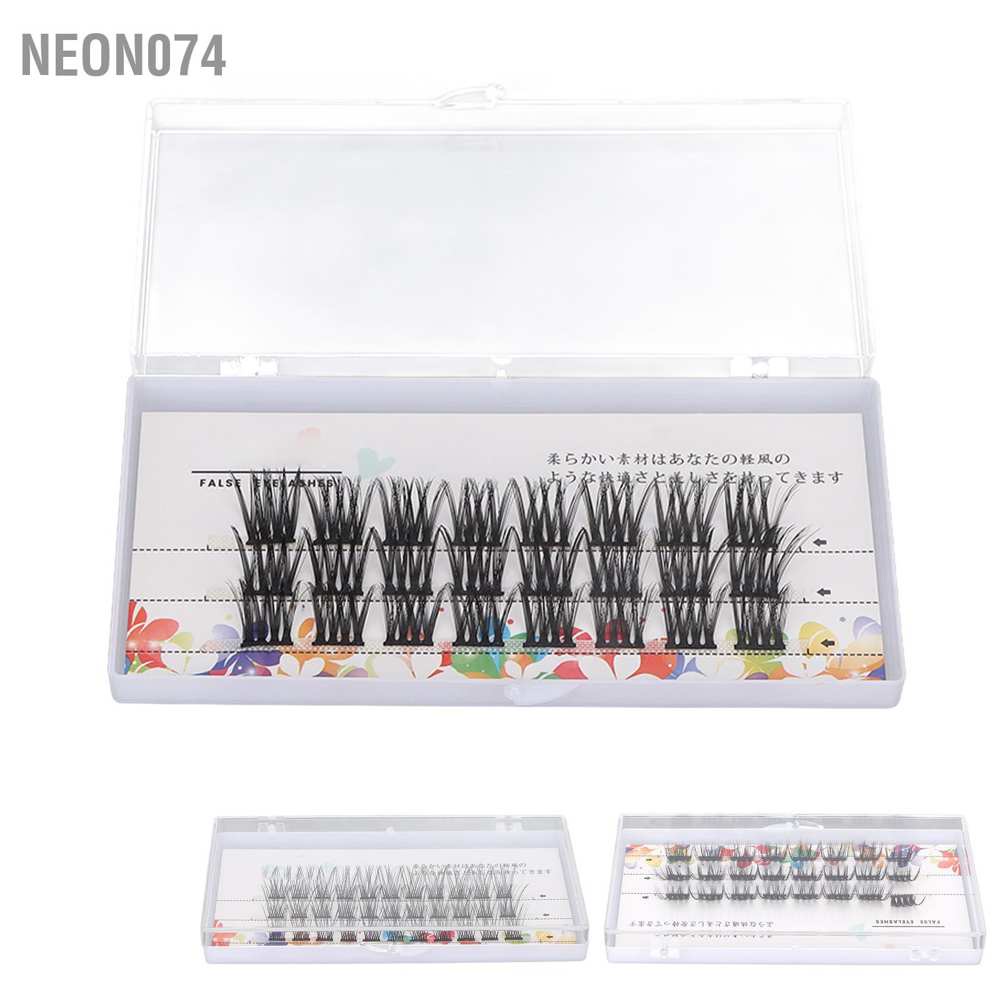 Neon074 14mm False Individual Eyelashes Curly Fluffy 3D Fake for Extension Lông mi giả