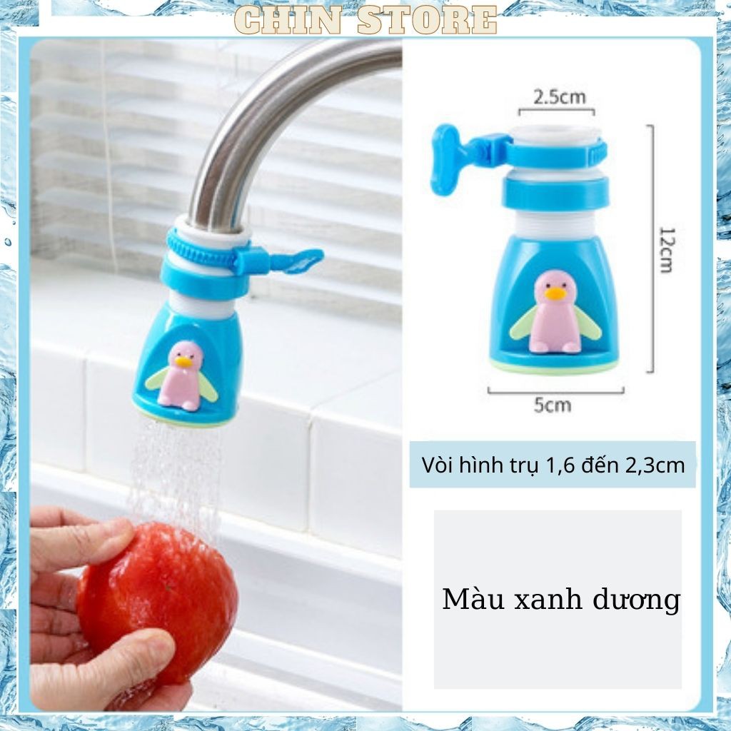 Đầu lọc nước trực tiếp tại vòi đa năng xoay 360 độ chim cánh cụt vẫy 12*5cm