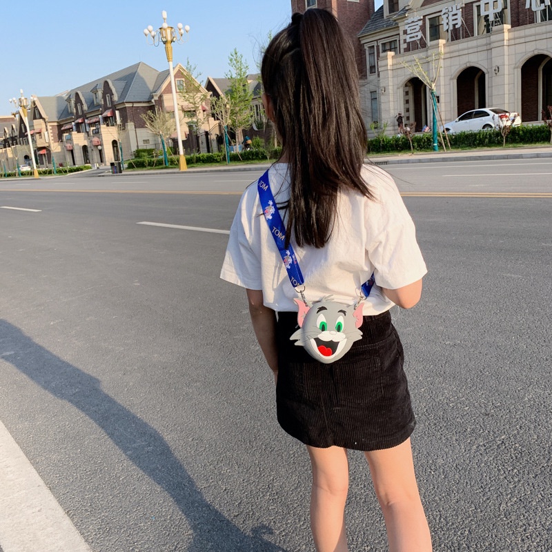 Túi Đeo Chéo Mini Họa Tiết Chuột Mickey Minnie Dễ Thương Dành Cho Bé Gái