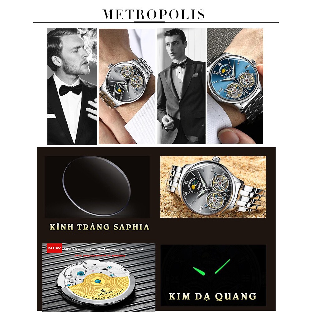 Đồng Hồ Nam OLIKA 8862 Mặt Siêu 3D, Dây Demi Sang Trọng, Chống Nước Tốt | BigBuy360 - bigbuy360.vn