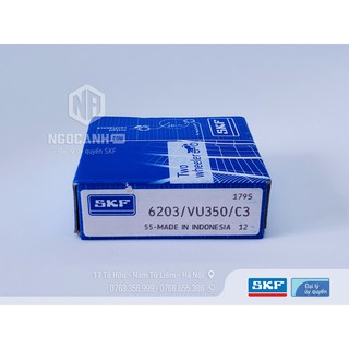 Bạc đạn xe máy SKF 6203/VU350/C3