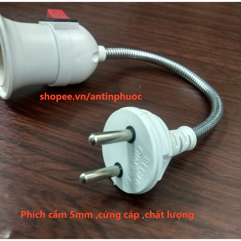 Đuôi đèn &amp; bóng đèn Led Rạng Đông 5w - Combo tiện lợi-tiết kiệm