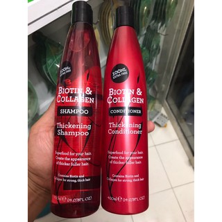 Cặp Gội + Xả Biotin Collagen màu đỏ 400ml