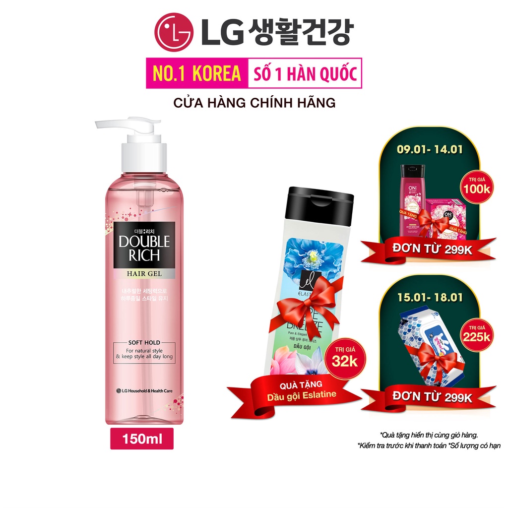 [Mã FMCGMALL -8% đơn 250K] Gel tạo kiểu tóc Double Rich Hair Gel 250ml